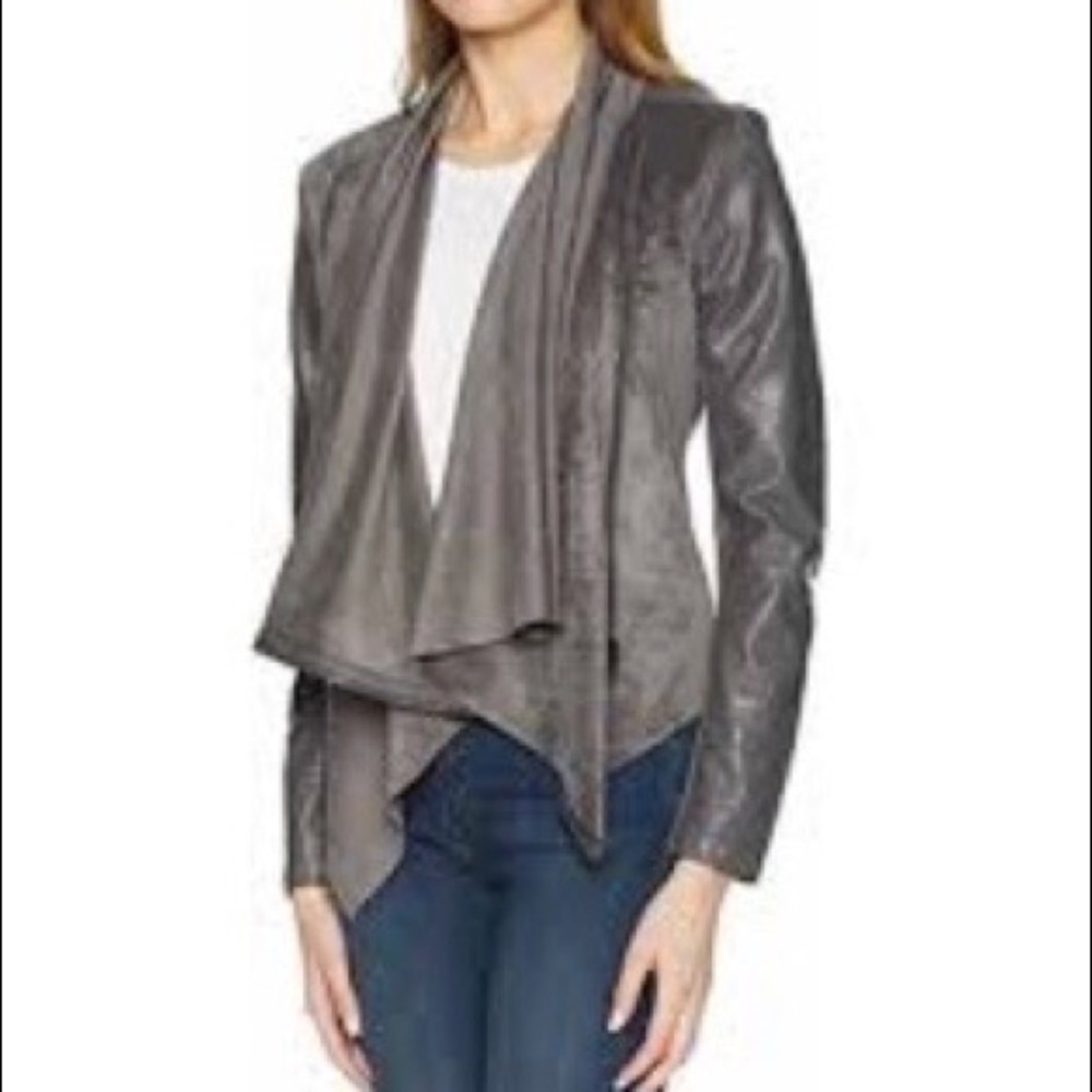 Blank NYC faux leather gray jacket